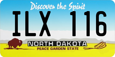 ND license plate ILX116