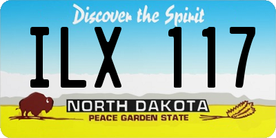 ND license plate ILX117