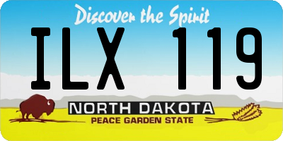 ND license plate ILX119