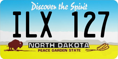 ND license plate ILX127
