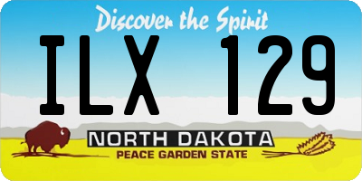 ND license plate ILX129