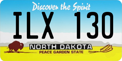 ND license plate ILX130