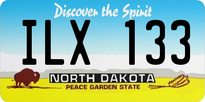 ND license plate ILX133