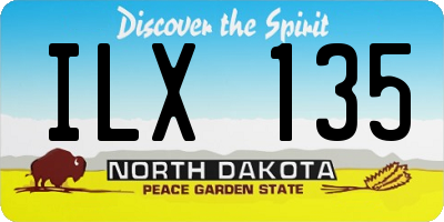 ND license plate ILX135
