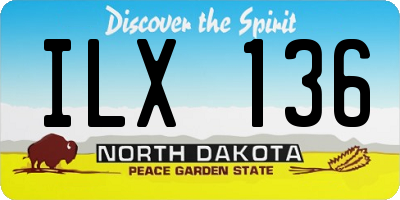 ND license plate ILX136
