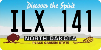ND license plate ILX141