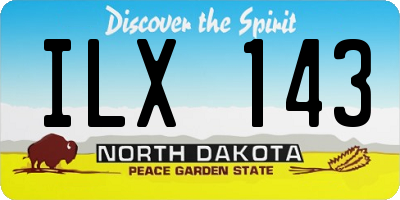 ND license plate ILX143
