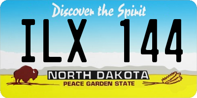 ND license plate ILX144