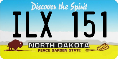 ND license plate ILX151