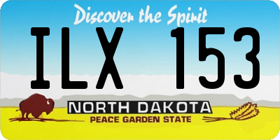 ND license plate ILX153