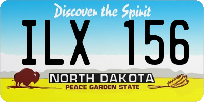 ND license plate ILX156