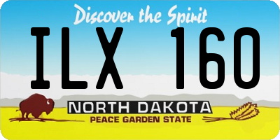 ND license plate ILX160