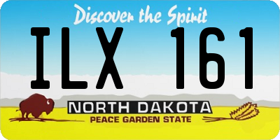 ND license plate ILX161