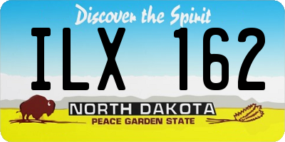 ND license plate ILX162