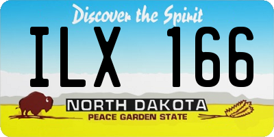 ND license plate ILX166