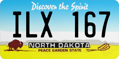 ND license plate ILX167