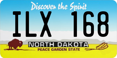 ND license plate ILX168