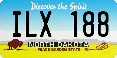 ND license plate ILX188