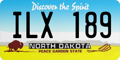 ND license plate ILX189