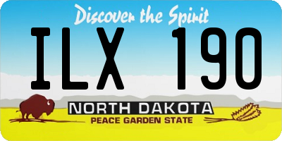ND license plate ILX190