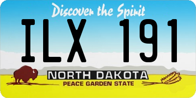 ND license plate ILX191