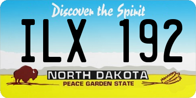 ND license plate ILX192