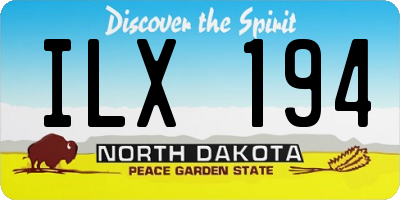 ND license plate ILX194