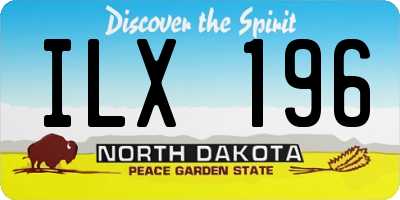 ND license plate ILX196