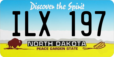 ND license plate ILX197