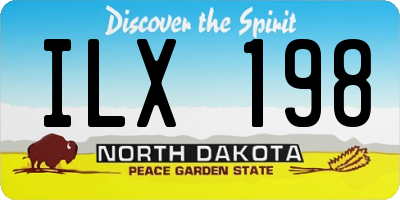 ND license plate ILX198