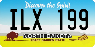 ND license plate ILX199