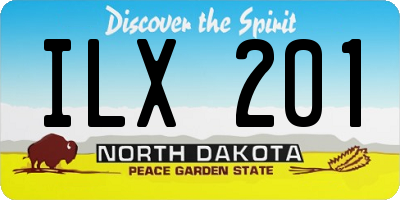 ND license plate ILX201
