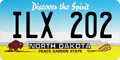 ND license plate ILX202