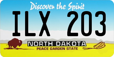 ND license plate ILX203