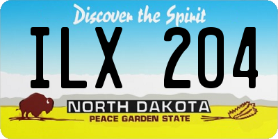 ND license plate ILX204
