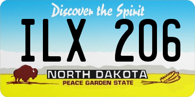 ND license plate ILX206