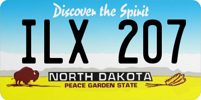 ND license plate ILX207