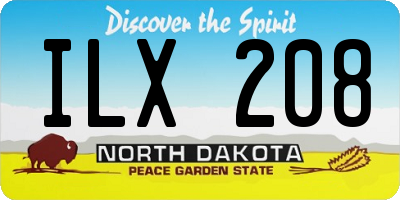 ND license plate ILX208