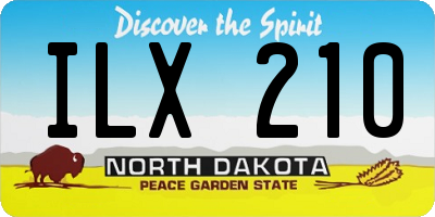 ND license plate ILX210