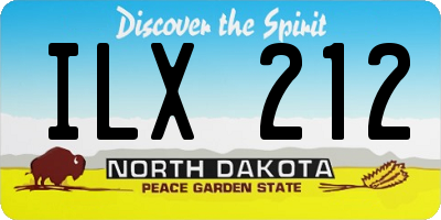 ND license plate ILX212