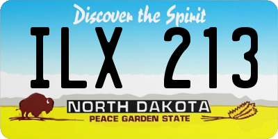 ND license plate ILX213