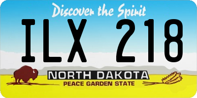 ND license plate ILX218
