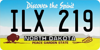 ND license plate ILX219