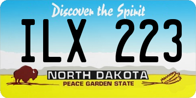 ND license plate ILX223