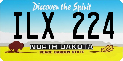 ND license plate ILX224