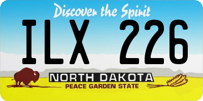 ND license plate ILX226