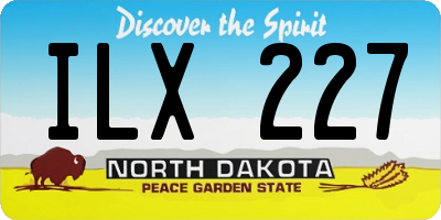 ND license plate ILX227
