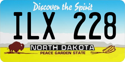 ND license plate ILX228