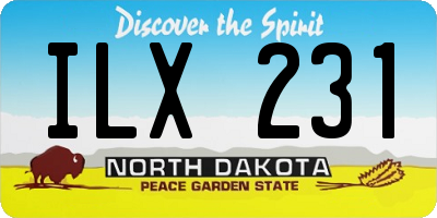ND license plate ILX231