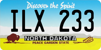 ND license plate ILX233